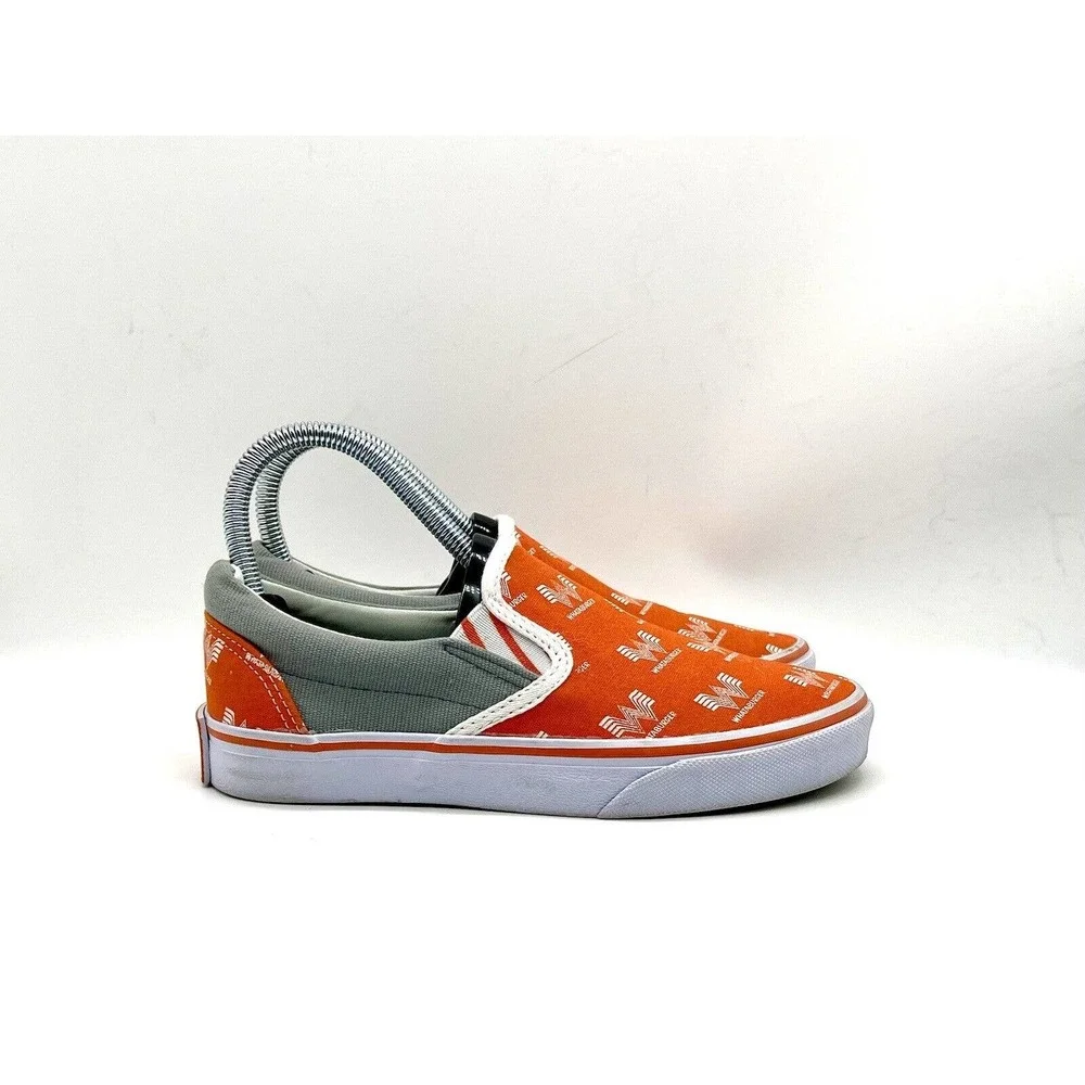 Whataburger Sneakers Slip On Shoes Novelty Texas Fast Food Hamburger women Sz‎ 4